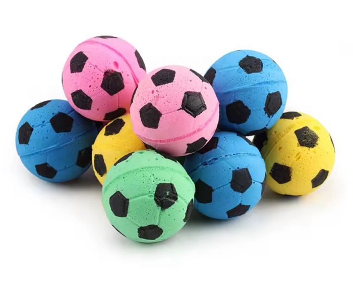 Мяч зефірний футбольний 5шт  4,5 см Упаковка Одноколірний