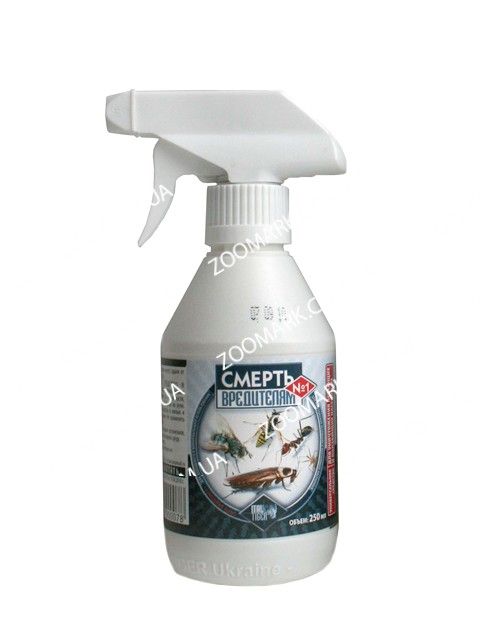 Спрей Смерть шкідників засіб від літаючих і повзаючих комах 250 мл