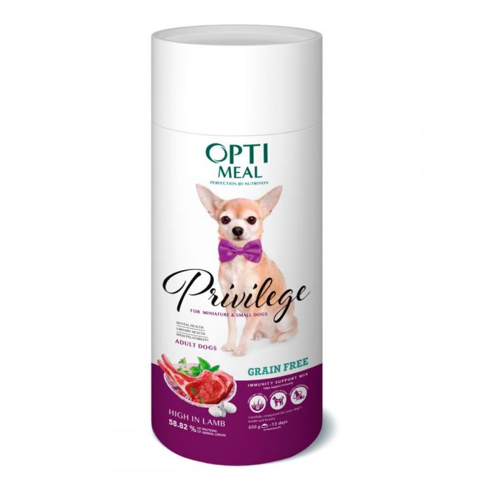 Optimeal для дорослих собак мініатюрних і малих порід з ягням 650г