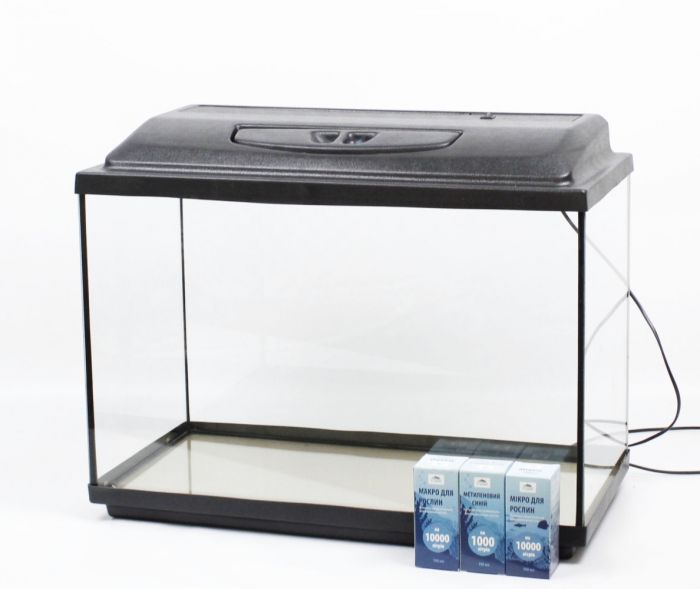 Комплект Акваріум прямий + Кришка LED + ПІддон + Подарунок 140 л. (80х35х50)