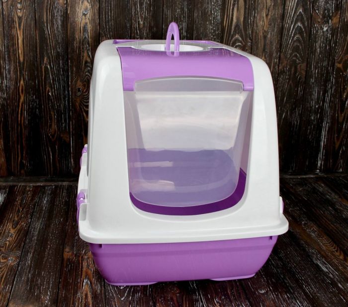 Туалет для котів будка 503740 см Бірюзовий