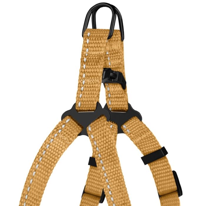 Шлея для собак BronzeDog золото пластиковий фастекс 1226 68Т 10мм (24-30см)