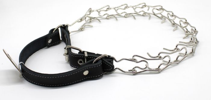 Нашийник Franty Строгий нікель, з ручкою 30см 4 60-68 см. 