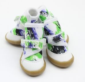 Взуття Плащівка фліс Біла Абстракція Зелена 5 (5,64,2 см)