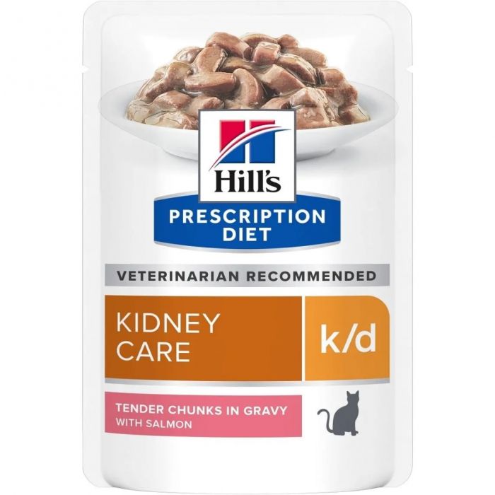 Hills Prescription Diet kd Вологий корм для кішок, підтримка функції нирок, з лососем 85 г 
