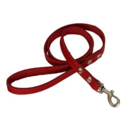 Повідець строчений червоний 1.2 м 18 мм