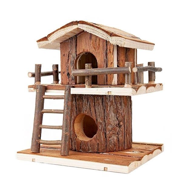 Деревяний будинок для гризунів, 18х16х21,5 см 