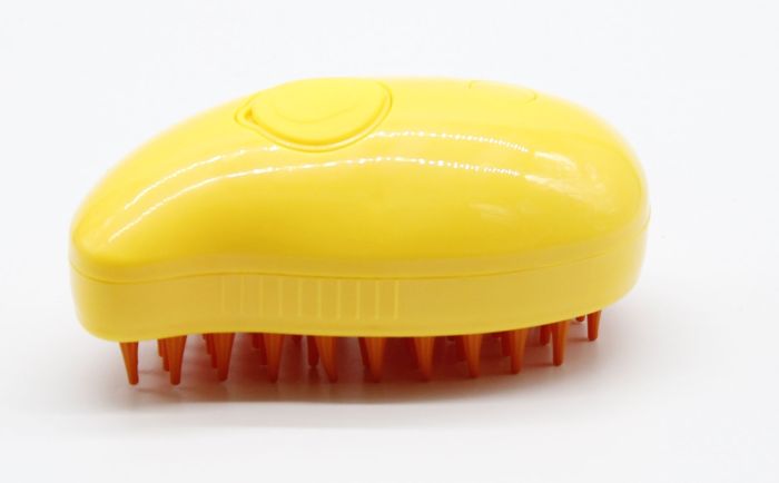Pet Spray Massage Brush Парова щітка-масажер спрей 3в1 Жовто-Помаранчева 