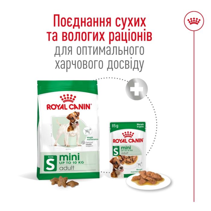АКЦІЯ Royal Canin Mini Adult сухий корм для дорослих собак дрібних порід 4 кг + миска у подорож 