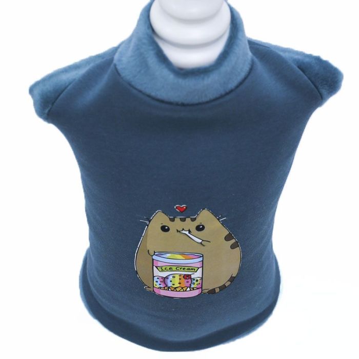 Толстовка для котів Барсик трикотаж на хутрі 1 А22  В27см