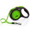 Рулетка для собак Neon M 5м  25кг стрічка Зелений