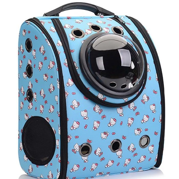 Рюкзак Шкіряний з ілюмінатором Kitty 403322 см Чорний