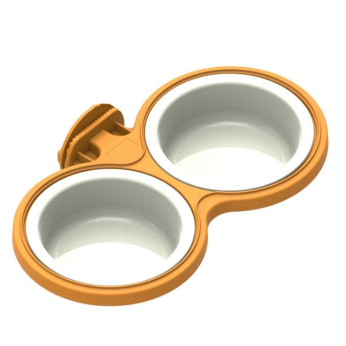 Миска пластикова на кріпленні подвійна 200мл SY-A035 