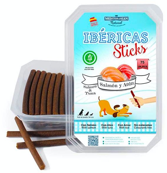 Мясні палички для собак з лососем і тунцем 75 шт 900 гр 80814 