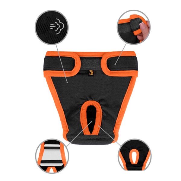 Труси гігієнічні для собак трикотажні сірі трикотажні XXL