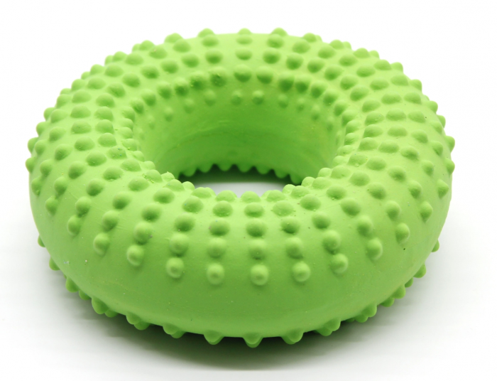 Кільце латексне, 12,55 см, іграшка для собак Зелене
