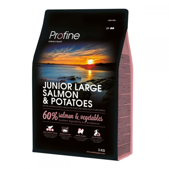 Profine Junior Large Salmon  Potato корм корм для цуценят великих порід з лососем і картоплею 15 кг 