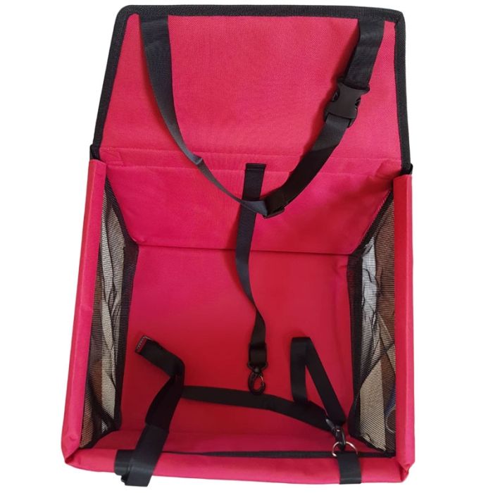 Автокрісло для тварин з каркасом 40х33х25 см Червоний