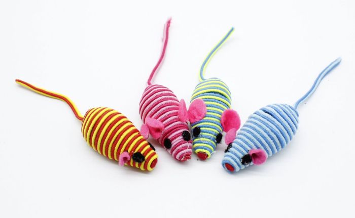 Миша 5 см, прогумований нейлон, набір 4штуп, HRSH6234 