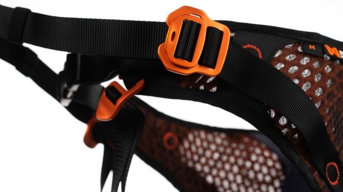 Пояс для прив'язі собак Løype belt Non-stop dogwear Чорний/Помаранчевий S