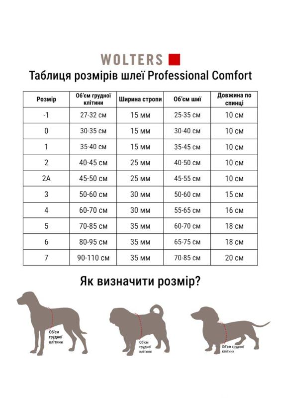 Шлейка для собак пом'якшена Wolters Professional Comfort -1 27-32 см / 15 мм Шампань