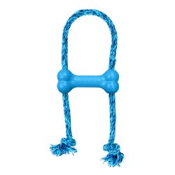 Іграшка для цуценят KONG Puppy Goodie Bone з мотузкою Блакитний XS
