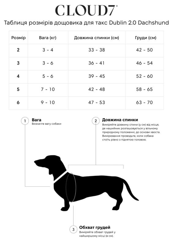 Дощовик для такс і схожих порід собак Cloud7 Dublin 2.0 Dachshund Жовтий 3