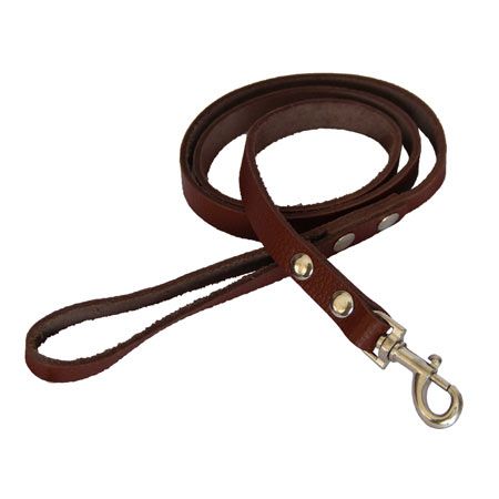 Повідець ремінна шкіра нестроченний коричневий 18мм