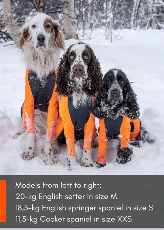 Комбінезон для собак жіночої статі Protector snow Non-stop dogwear Чорний/Помаранчевий S