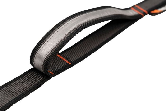 Регульований повідець для собак Touring bungee adjustable Non-stop dogwear Чорний/Сірий 23 мм