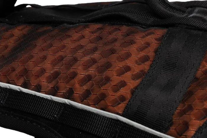 Подовжена шлейка для собак Rock harness long Non-stop dogwear Чорний/Помаранчевий XS