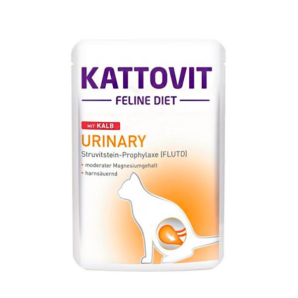 Kattovit Diet Urinary Вологий корм для кішок шматочки телятини в соусі, 85 г 