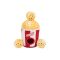 М'яка іграшка відро для попкорну ZippyPaws Zippy Burrow Popcorn Bucket з пискавкою