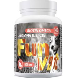 Вітаміни FunVit Biotin-Omega - для шерсті собак 140 таб
