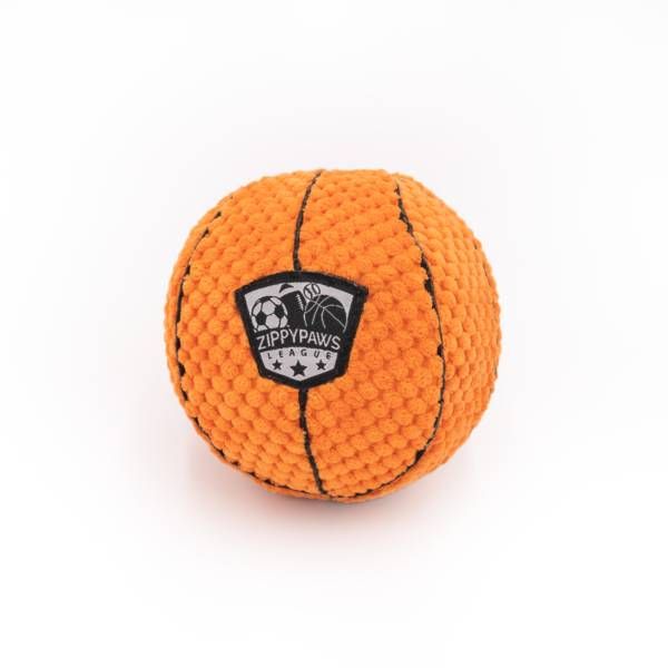 М'яка іграшка для собак баскетбольний м'яч ZippyPaws SportsBallz Basketball з пищалкою