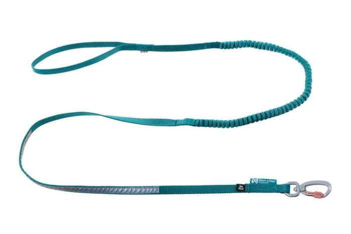 Повідець для собак Touring bungee leash Non-stop dogwear Бірюзовий 1,2 м/23 мм