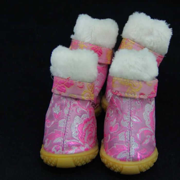 Черевики для собак джинс з вишивкою з поліуритановою підошвою 1 42  35 мм