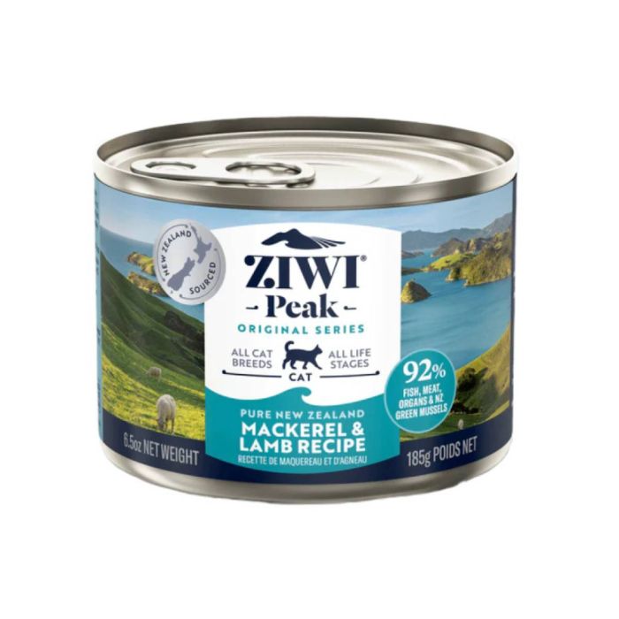 Повнораціонний вологий корм для котів Ziwi Peak Original Series Скумбрія та ягнятина 185 г
