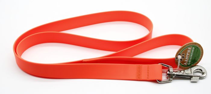 Повідець Franty Сяйво біотан Чорний 25 мм  1,2 м. Помаранчевий