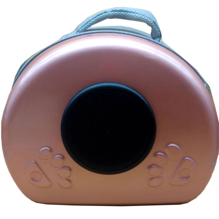 Сумка-переноска ілюмінатор 42х22х36 см пластик рожева 