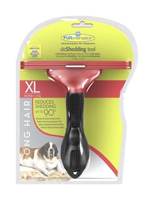 Фурмінатор з кнопкою для собак з довгою шерстю Розмір Xl (125 мм ширина леза)
