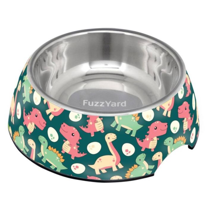 Миска для собак FuzzYard Dinosaur Land Зелений S