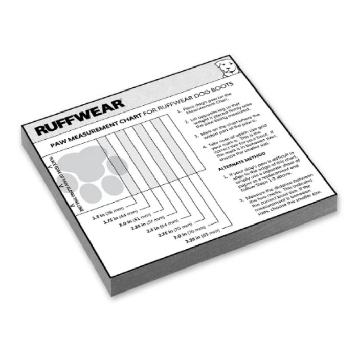 Відривна таблиця для вимірювання лап Ruffwear 50 шт