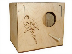 Гнездо для волнистого попугая. 17х12х15,5 см.