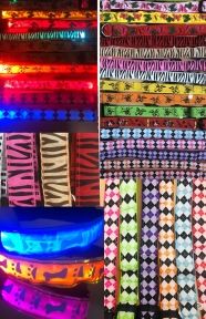 Нашийник LED світиться плівка візерунок S (2,5 см  35-43см)