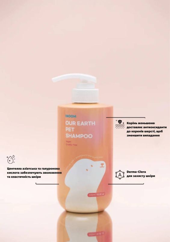 Веганський шампунь для собак Inoom Our Earth 500 мл