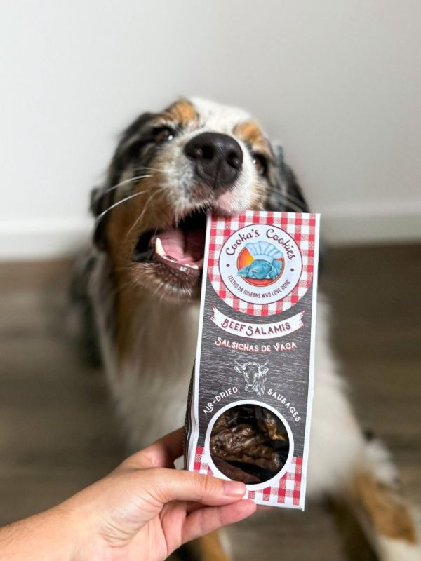 Натуральні сушені ковбаски для собак Cooka's Cookies Salamis 100% Яловичина 80 г
