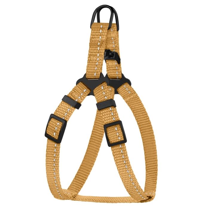 Шлея для собак BronzeDog золото пластиковий фастекс 1226 68Т 10мм (24-30см)