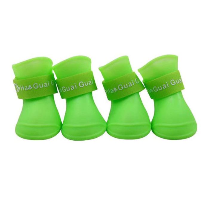 Черевики для собак силіконові салатові S 4333мм