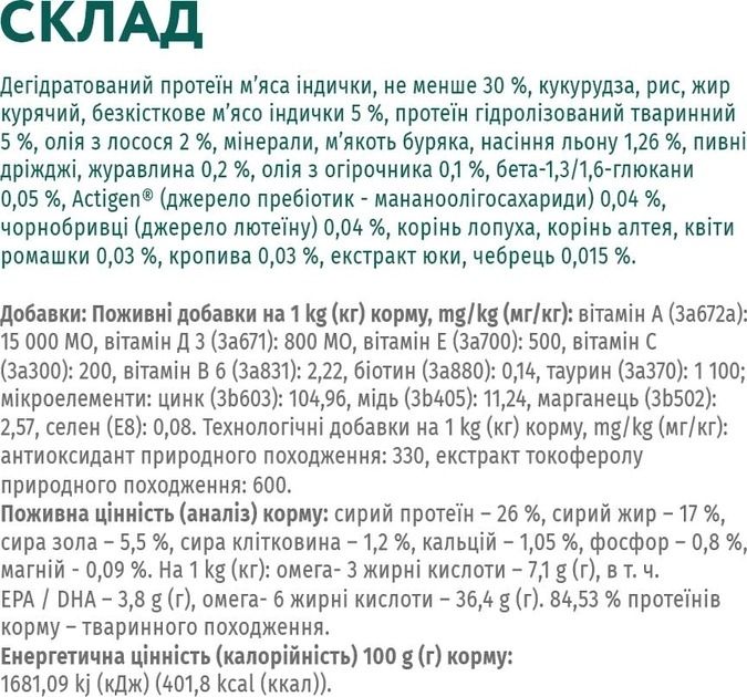 Акція Optimeal корм для собак середніх порід з індичкою 12кг -15